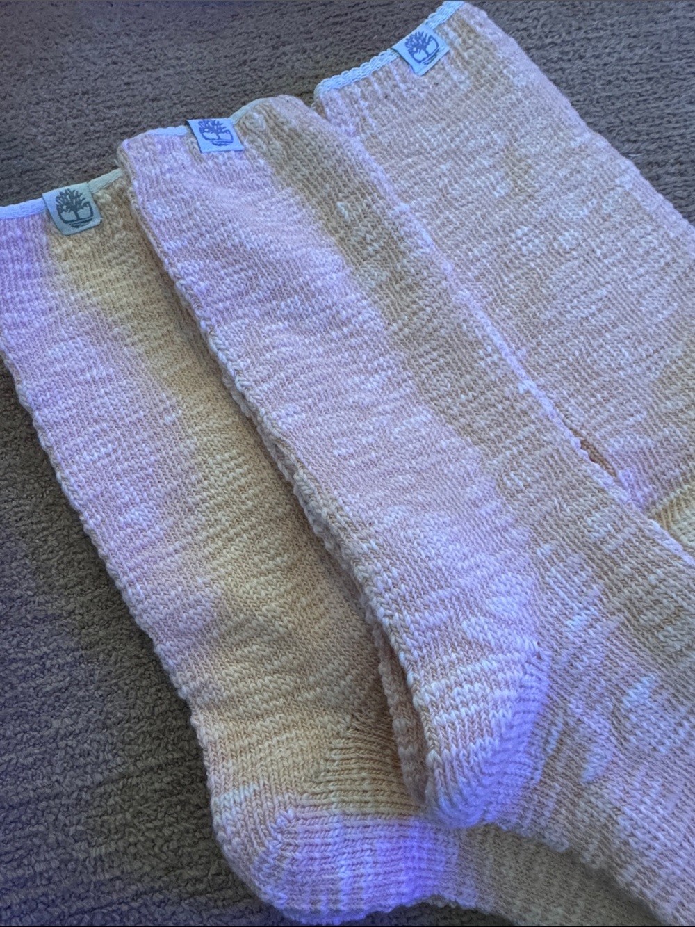 Timberland Peach Marled Ankle Socks (3-Pack)